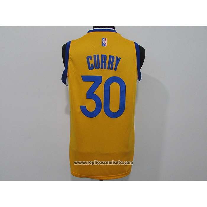 Camiseta Golden State Warriors Stephen Curry #30 Statement 2021 Oro